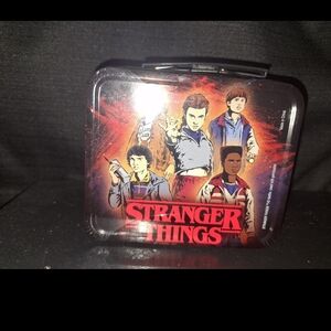Stranger Things Kids Tin Lunch Box - Black/Red